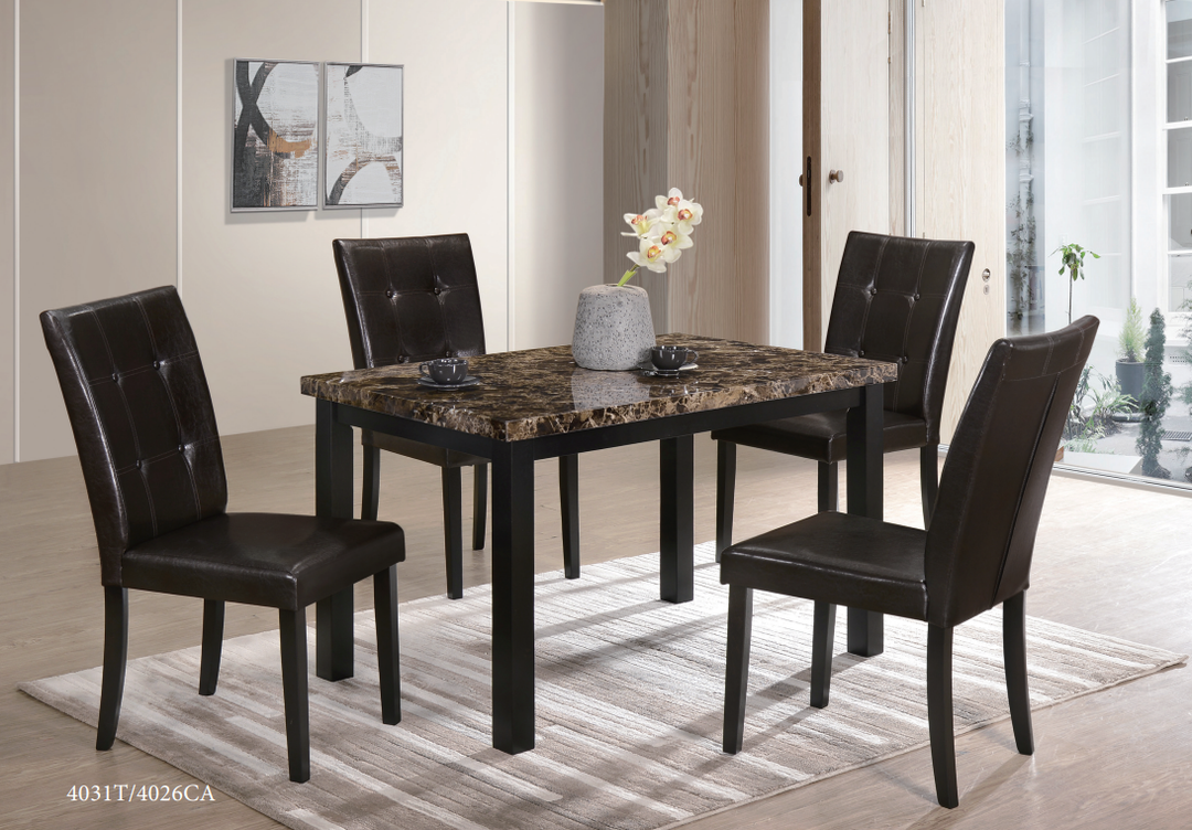 Marble Design Dining Table and Chairs 4031