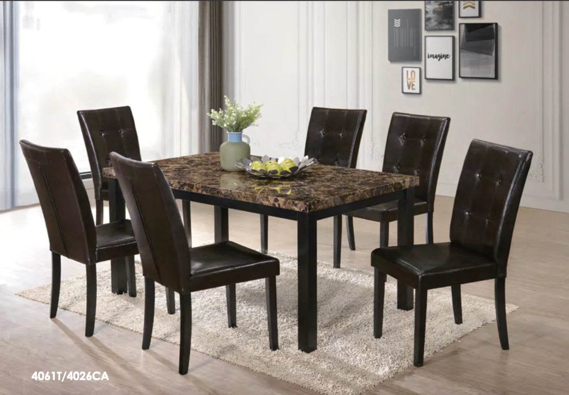 Marble Design Dining Table and Chairs 4061