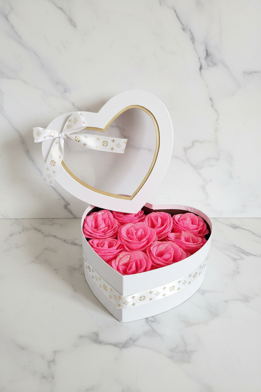 9 Sparkling Pink Rose Box