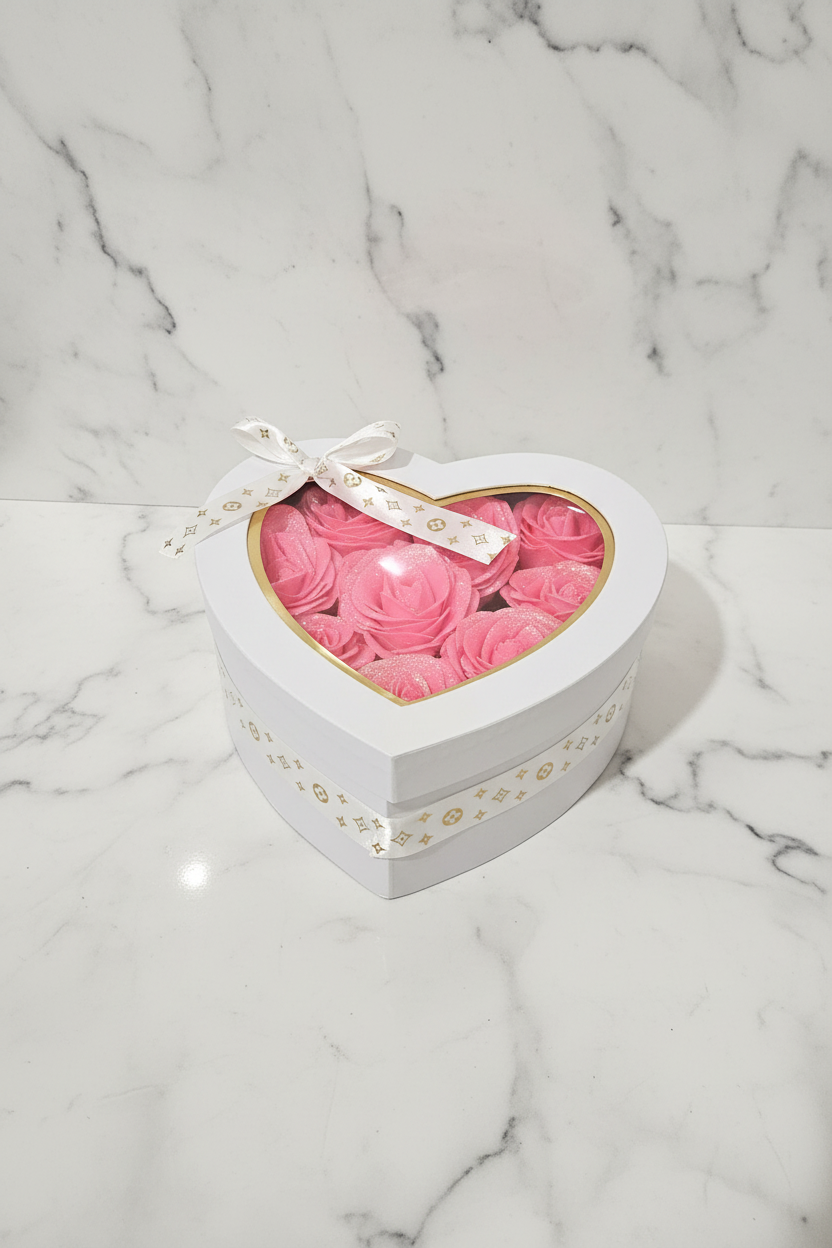 9 Sparkling Pink Rose Box