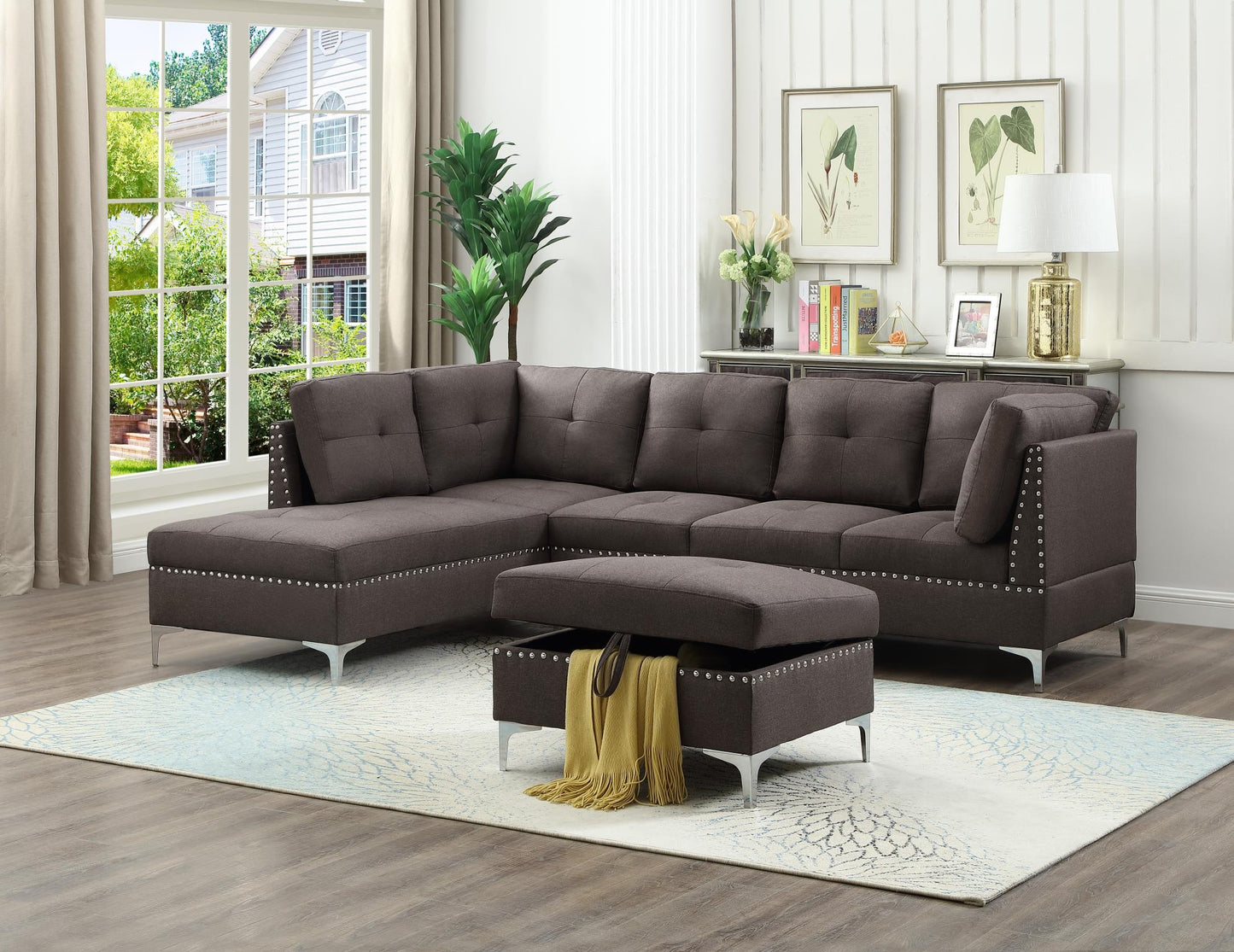 Sectional with Ottoman